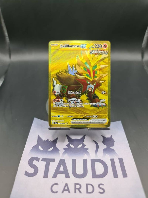 Keilflamme ex 🔥 – 214/162 – Deutsch – Karmesin & Purpur: Temporal Forces (TEF) – Full Art Secret Rare ✨