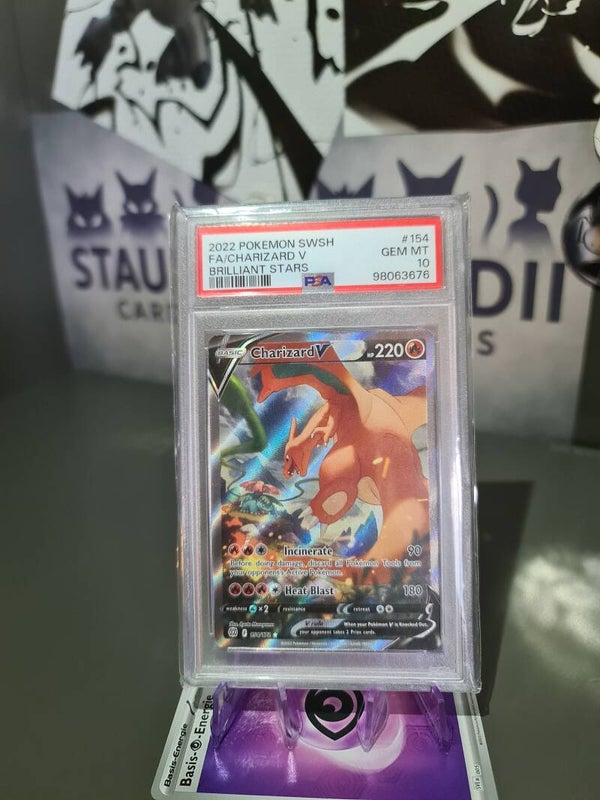 Charizard V – PSA 10 – Full Art – 154/172 – Brilliant Stars (EN)