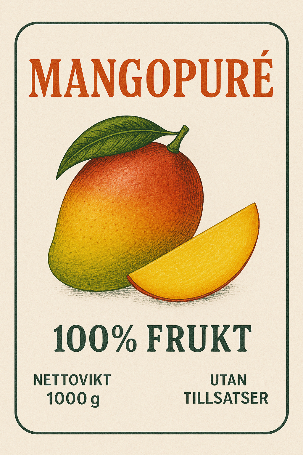 Frukt puré, mango 1 kg