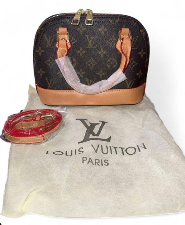 Brown monogram handbag