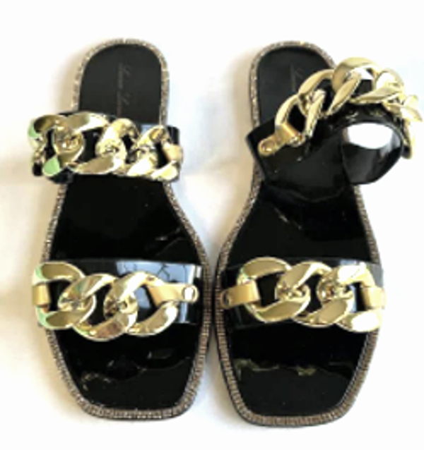 Lauren Lorraine Women Chained Jelly Slides Jamaica