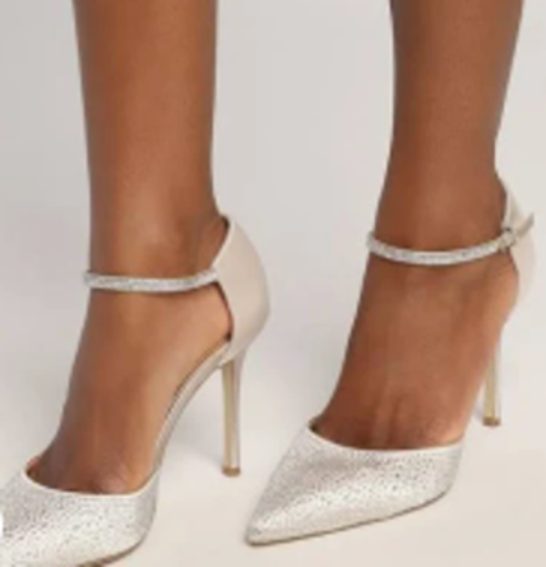 Jewel Badgley Mischka Women Jailene Ankle Strap Stiletto Pump