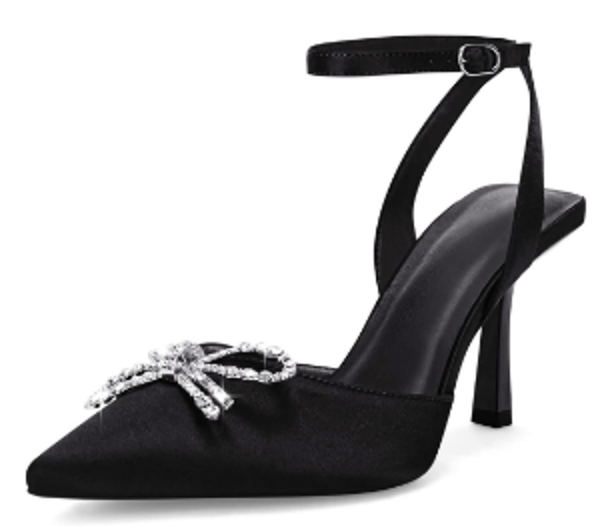 Coutgo Women Rhinestone Bow Heels Jamaica