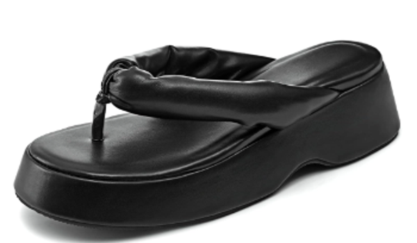 Lvemas Women Platform Wedge Flip Flop