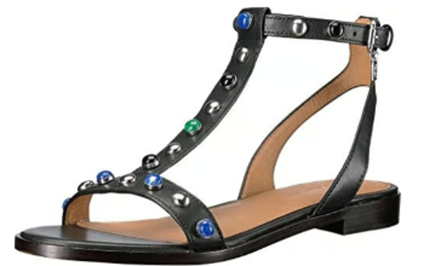 Coach New York Women Sadie Jeweled Leather Sandal Jamaica