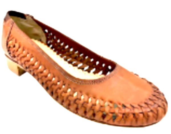 David Tate Women Pam Woven Leather Flat Shoes
