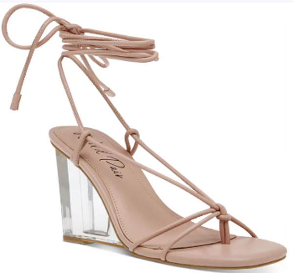 Wild Pair Women Santeagop Strappy Wedge Heel Sandal