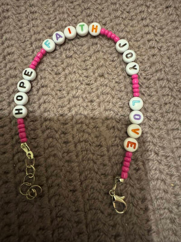 Hope, Faith, Joy, Love bracelet