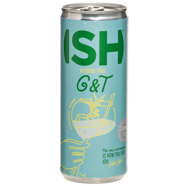 ISH Gin & Tonic RTD 0% – alcoholvrije G&T 0.0 in blik (250 ml)