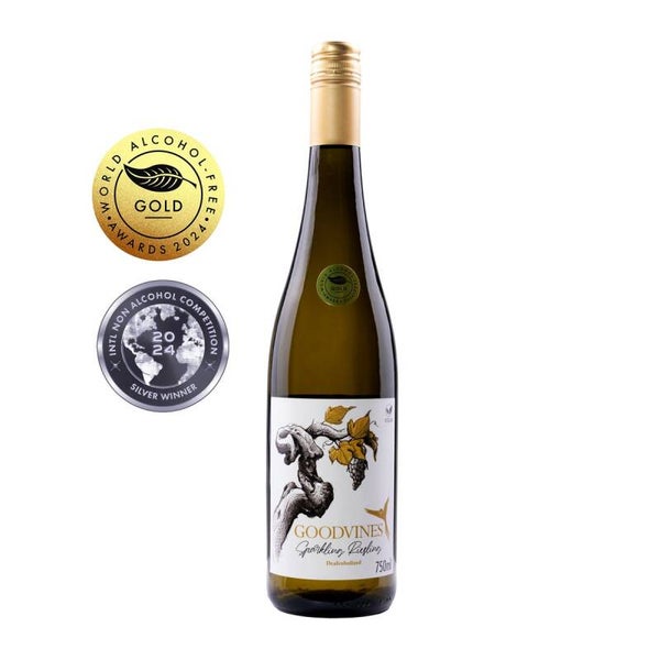 GOODVINES mousserende Riesling – alcoholvrije bubbels 0.0% (0,75L)