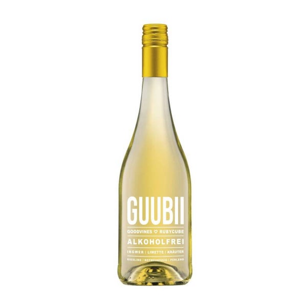 GUUBII Gember/Limoen – alcoholvrij bruisend aperitief 0.0% op Riesling‑basis (0,75L)