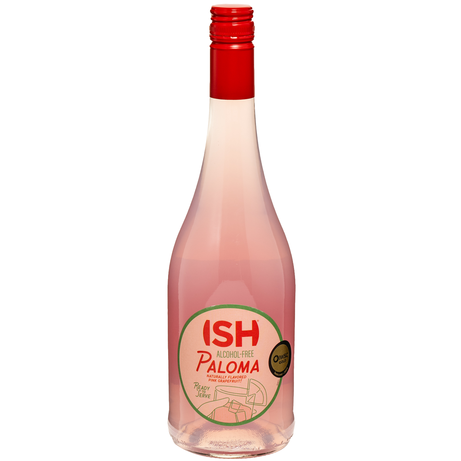 ISH Paloma 0% – alcoholvrije Paloma 0.0 met roze grapefruit & Mexican Agave (0,75L