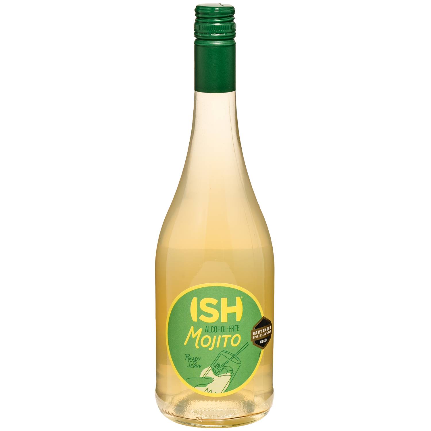 ISH Mojito 0% – alcoholvrije Mojito 0.0 met munt, limoen & Caribbean Spiced (0,75L)