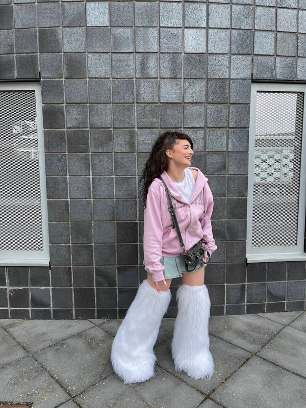 Faux fur legwarmers
