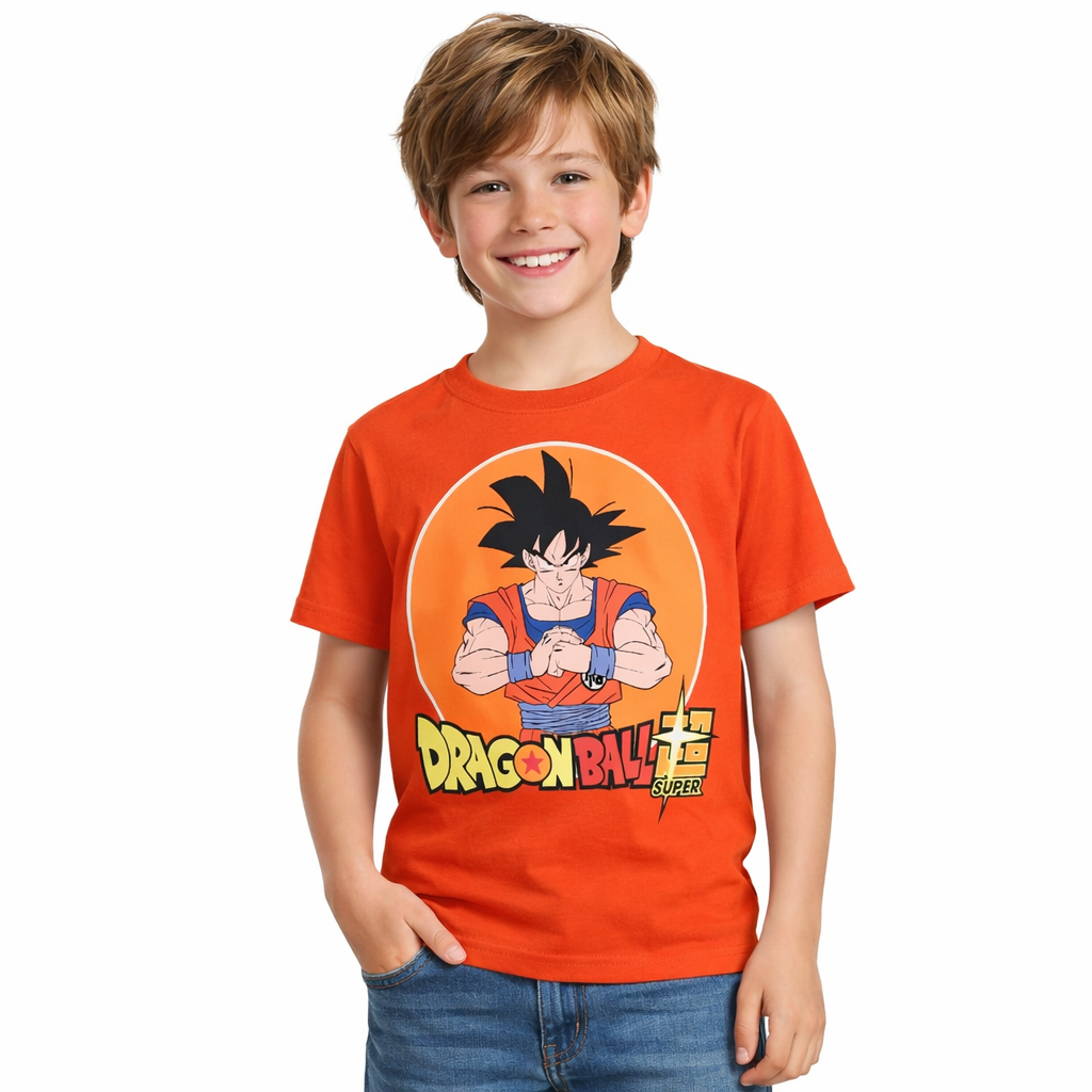 T-shirt orange Dragon Ball Z enfant – Licence officielle