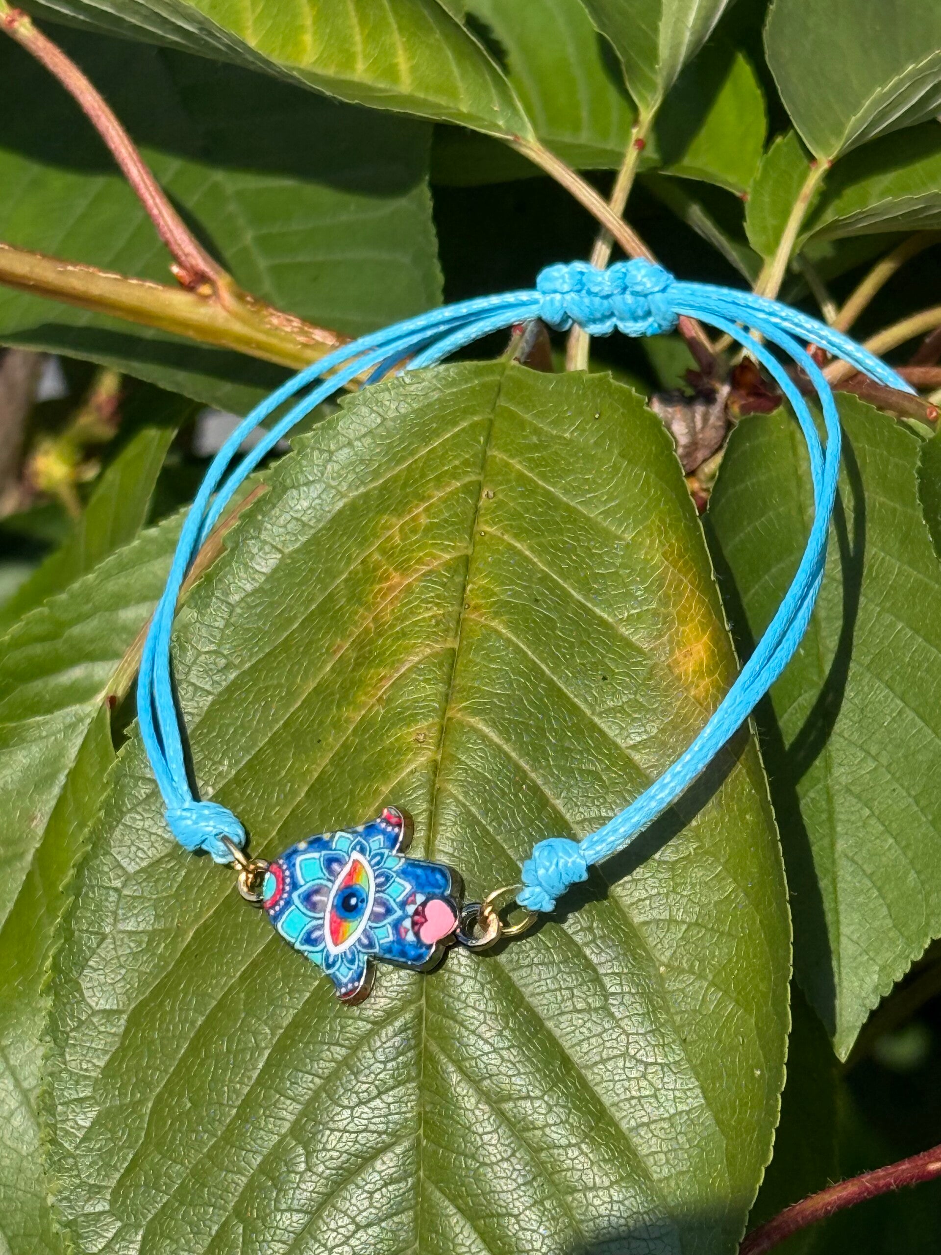 Armband Hamsa türkis