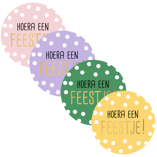 Stickers feestje 10 stuks