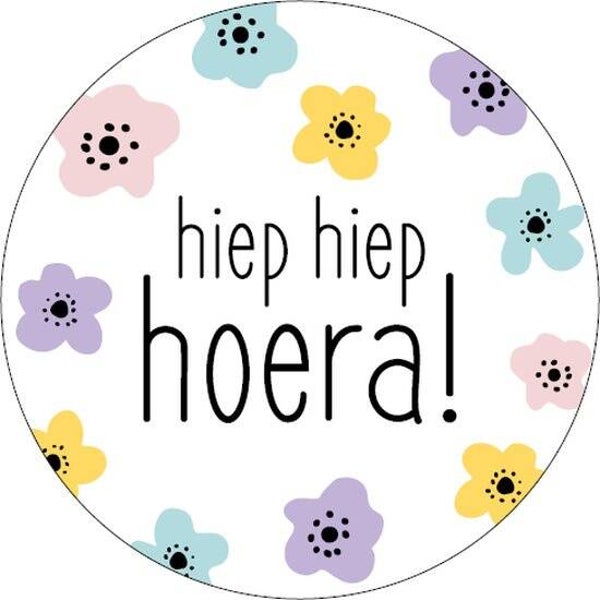 Stickers hoera 10 stuks