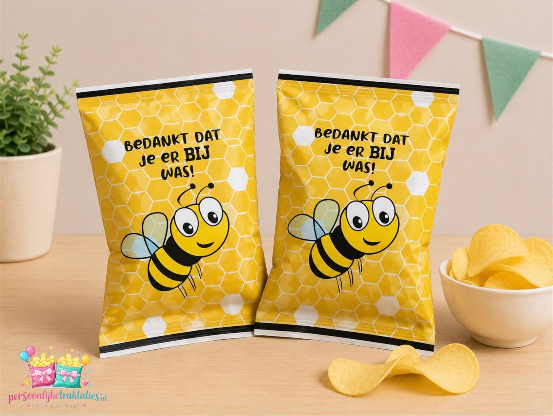 Chips zakjes bij