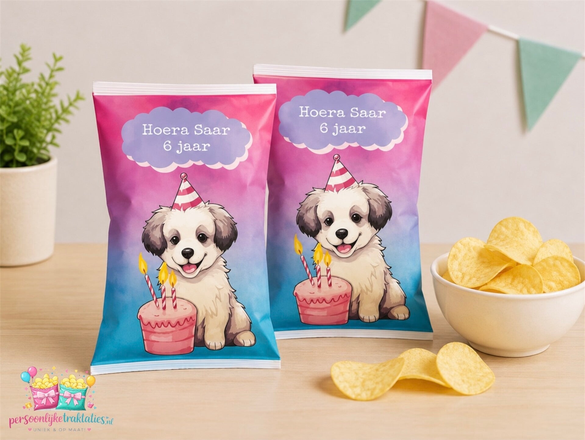 Chips zakjes puppy