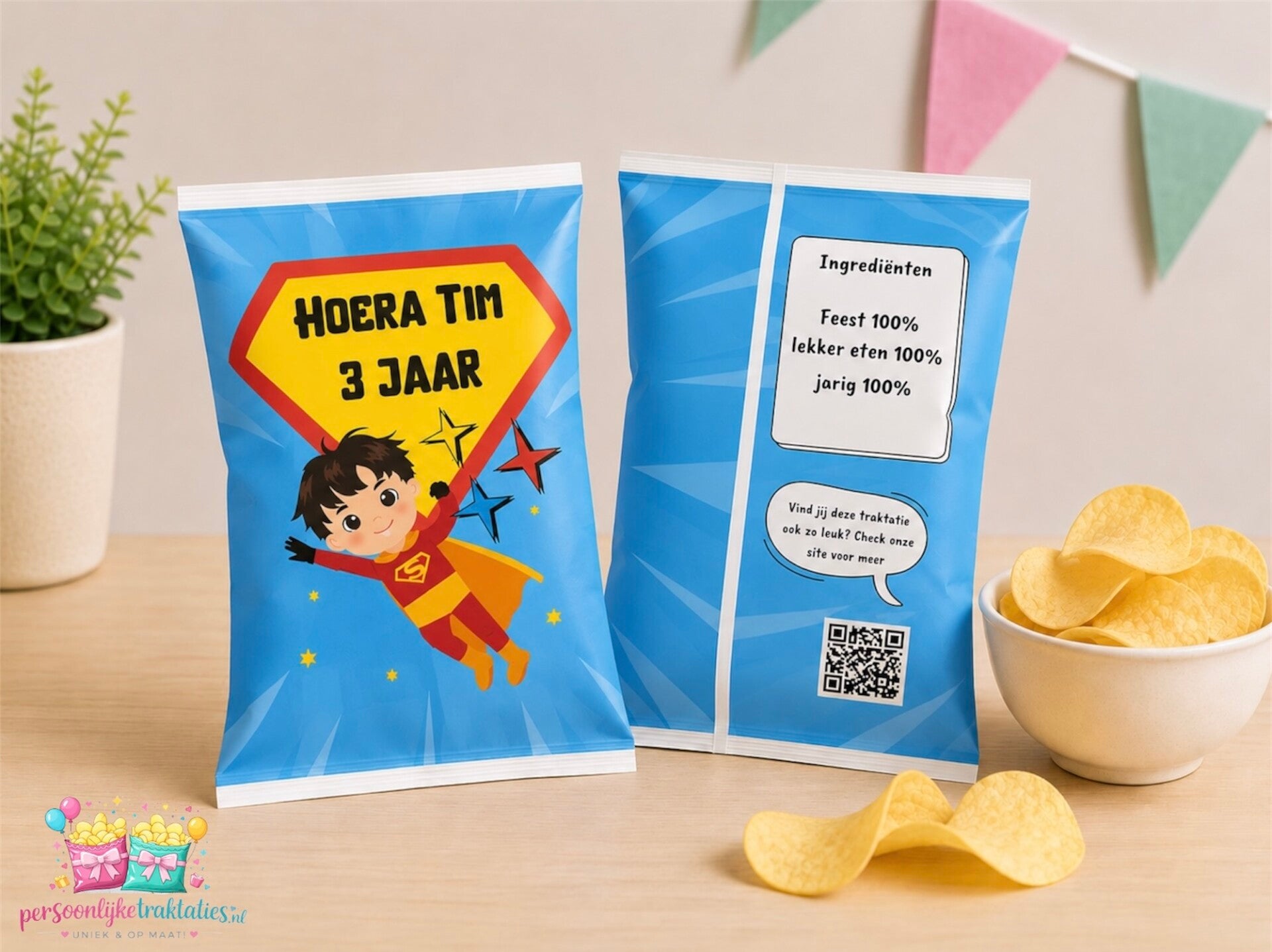 Chips zakje superheld