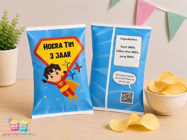 Chips zakje superheld