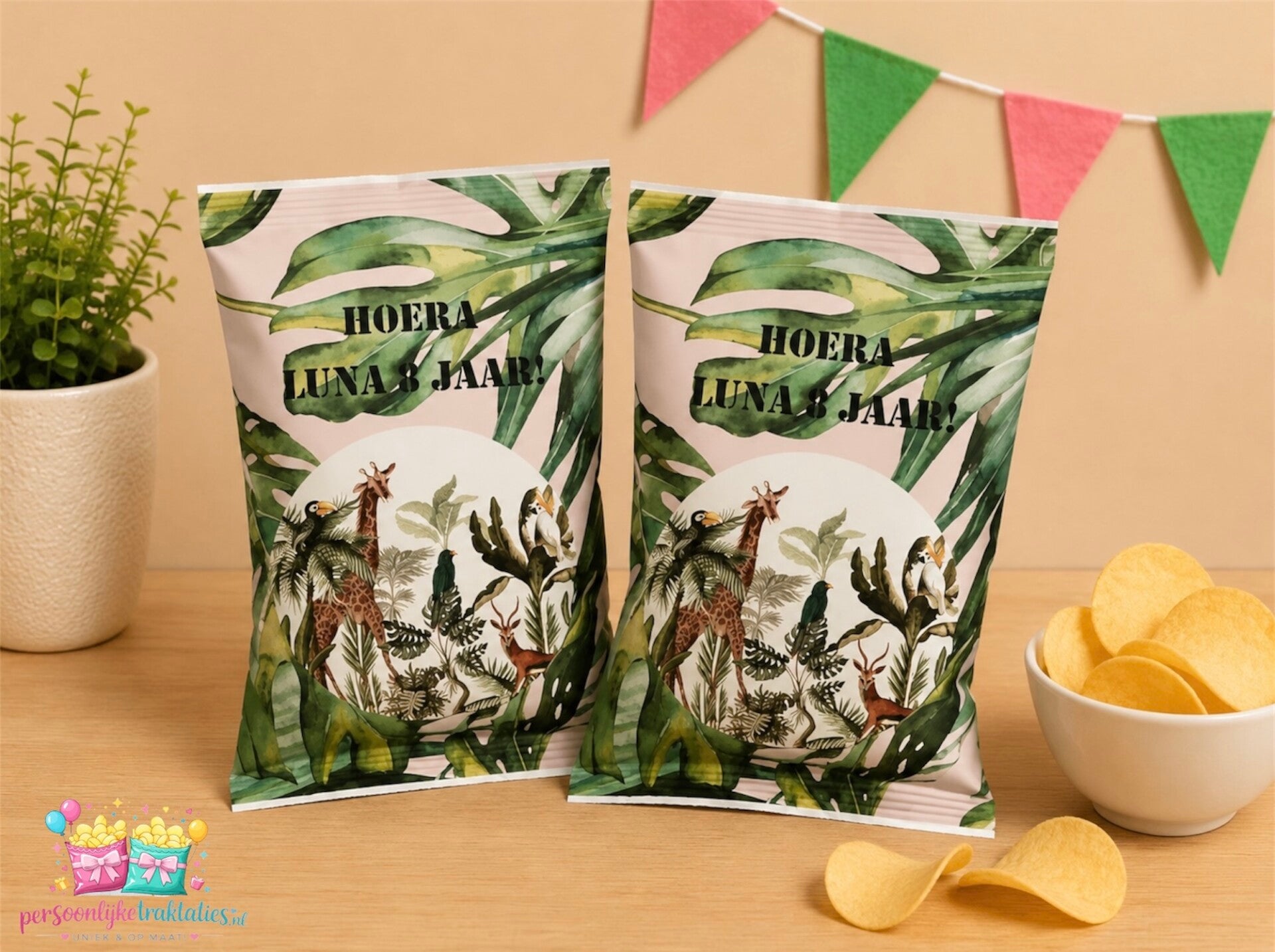 Chips zakjes jungle