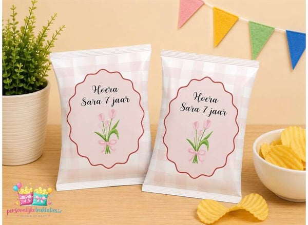 Chips zakjes bloemen