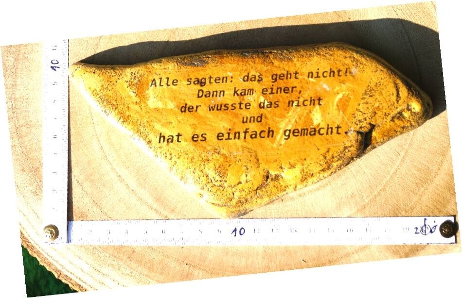 Lustiger Stein "alle sagten..." - 1275