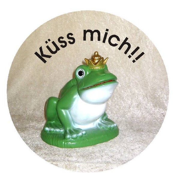 Froschkönig "Küss mich!!" als Button - B145800