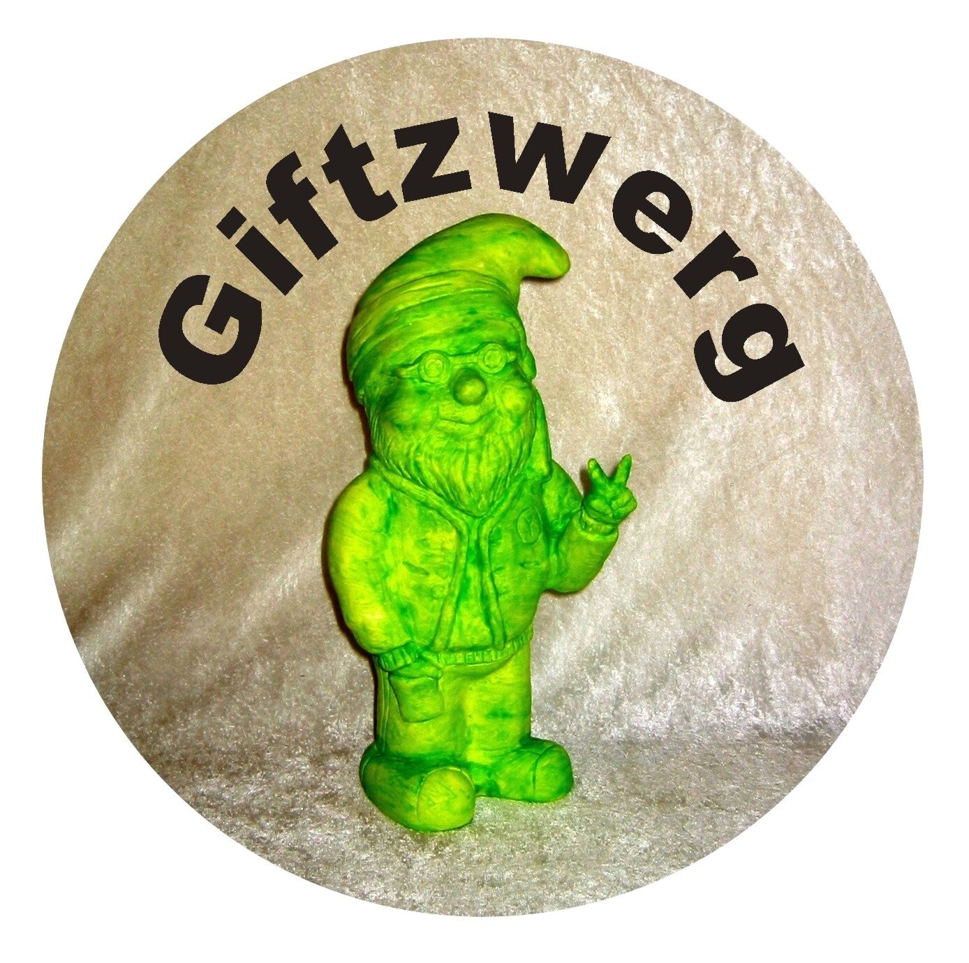 Gartenzwerg Button mit Giftzwerg - B516150