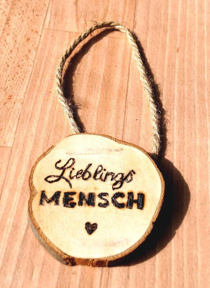 Brandmalerei "Lieblings Mensch"
