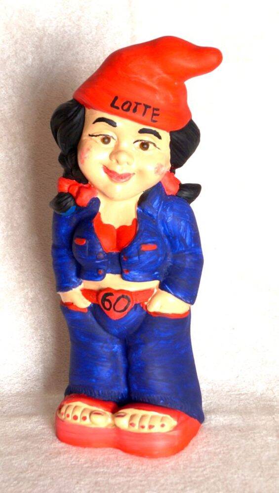 Moderne Gartenzwergfrau