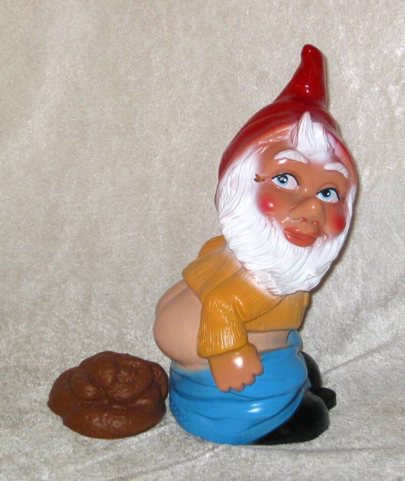 Gartenzwerg muss mal