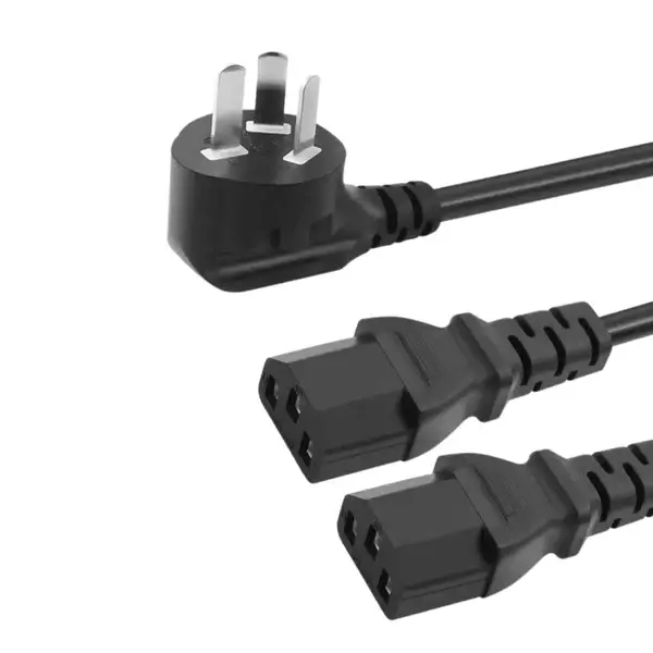 IEC China Standard Plug to 2X C13 Splitter Power Cord 5ft Heavy Duty for ASIC Miner Antminer