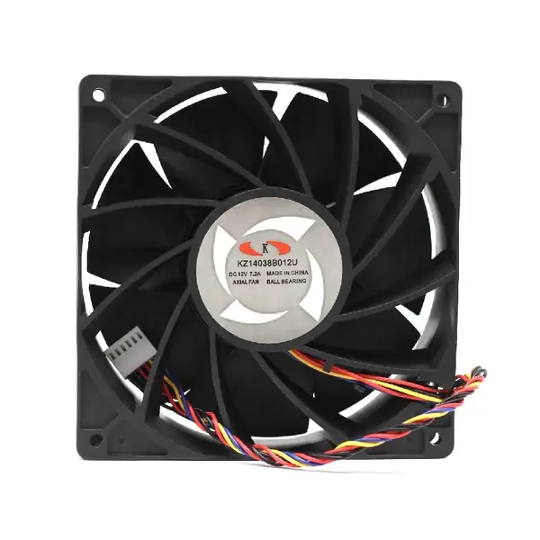 KZ14038B012U DC 12V 7.2A Ball Bearing Cooling Fan 140x140x38mm for Whatsminer M20 M21 series 6pin 6p Power Interface