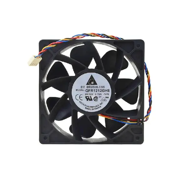 QFR1212GHE 120x120x38 High Speed 6000RPM DC 12V 2.7A Cooling Fan Replacement 4pin for Antminer L3+ S9 S17 T17