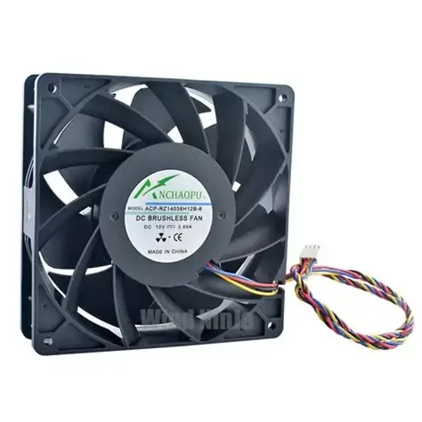 RZ14038H12B-6 DC Brushless Fan 140x38mm 12V High Speed Cooler Whatsminer Avalon