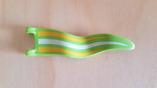 Wimpel groen met gele en witte strepen   #A19