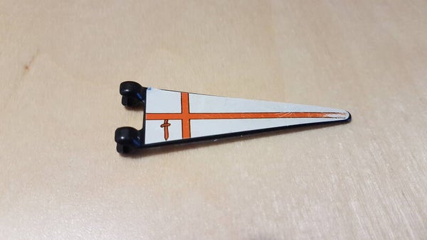 Wimpel zwart met sticker