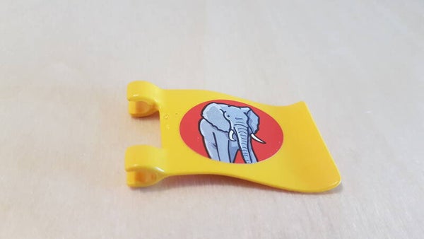 Vlag geel sticker olifant   #A426