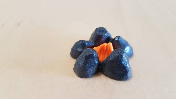 Kampvuur, donkergrijs oranje   #A99