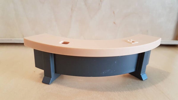 Toonbank halfrond Zwart / beige   #E7