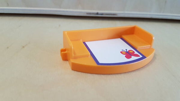 Plank commode Geel met vlinder  #E55