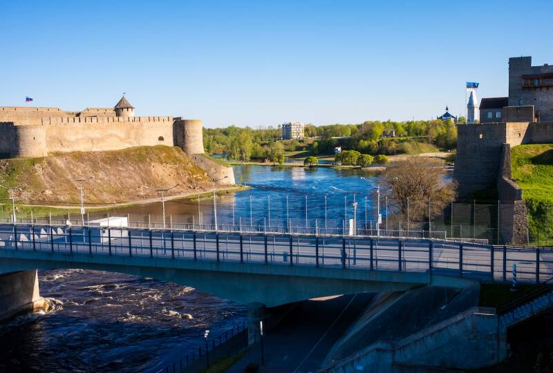 Narva - Frontière avec la Russie - Estonie