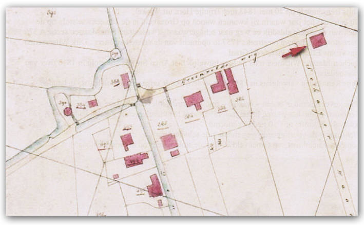 Kadasterkaart Groenveld rond 1820