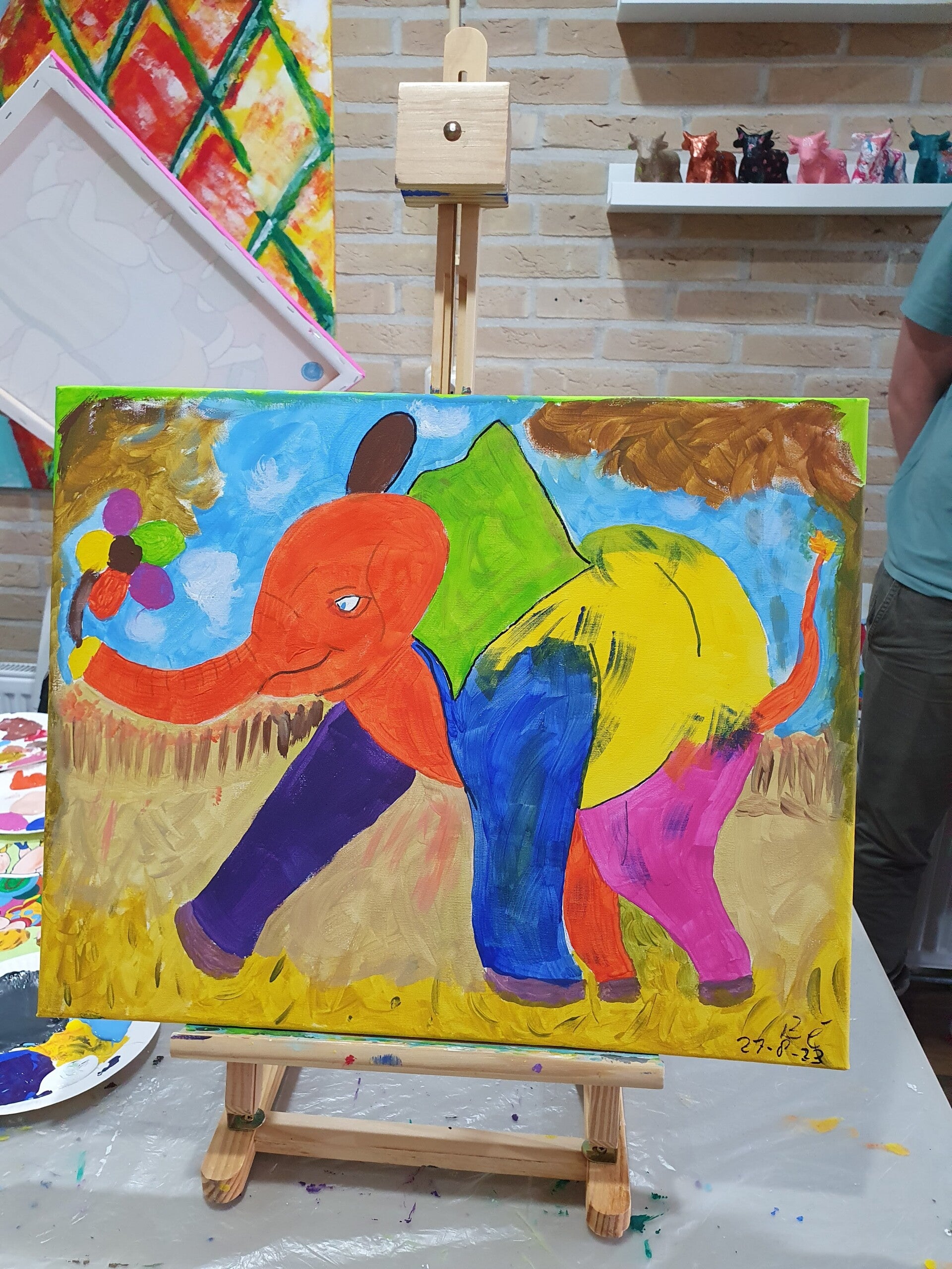 workshop het vrolijke schilderij schilderen, workshop, workshop Drenthe, workshops Drenthe, creatieve workshop, creatieve workshops, zussendag, activiteiten Drenthe, personeelsuitje, workshop koe schilderen, origineel bedrijfs uitje, bedrijfsfeest 