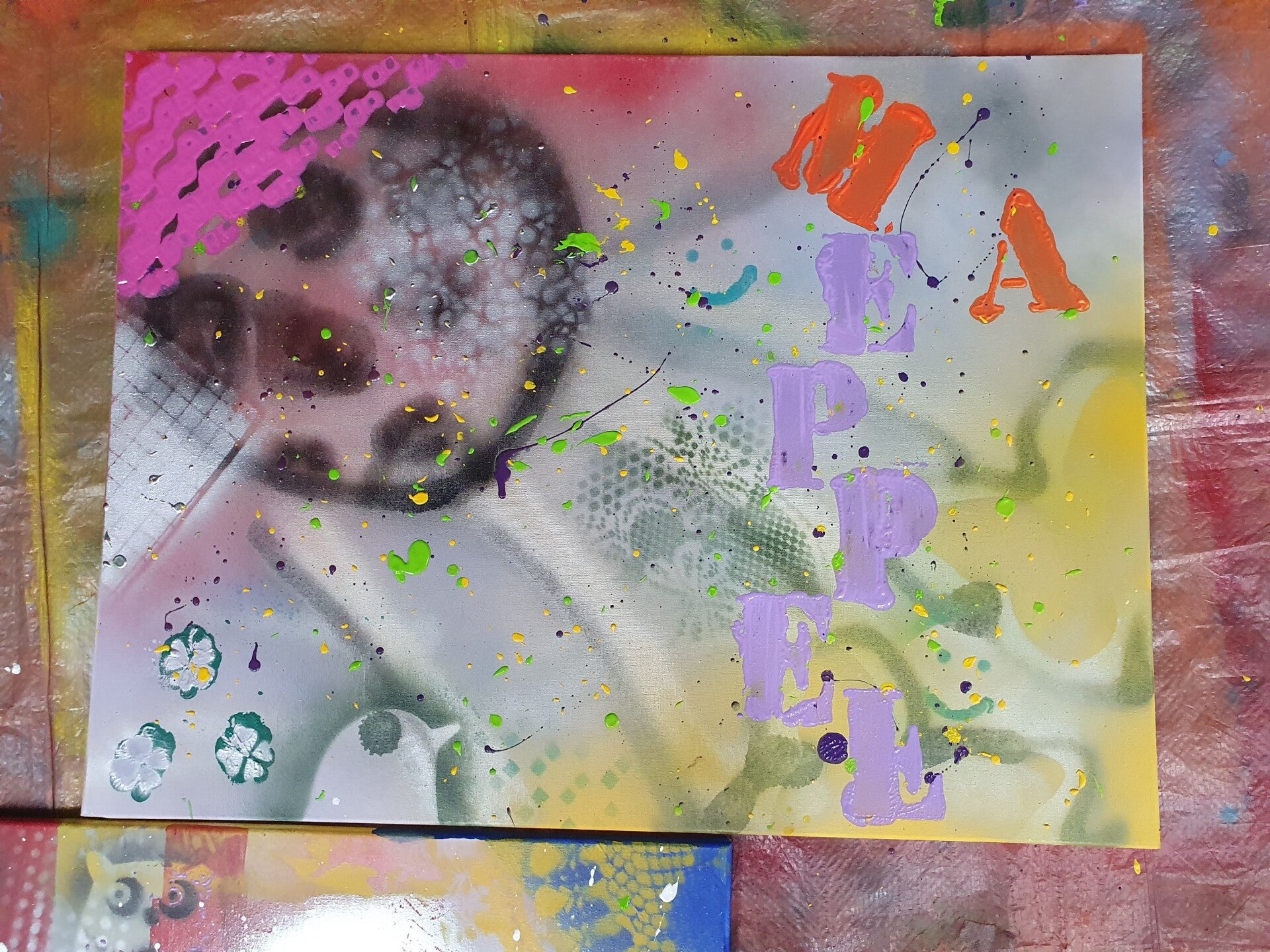 workshop graffiti modern schilderen, workshop, workshop Drenthe, workshops Drenthe, creatieve workshop, creatieve workshops, bedrijfsuitje Drenthe, creatief uitje Drenthe, workshop mannen, workshop 10 personen of meer, workshop grote groepen, Brood schild