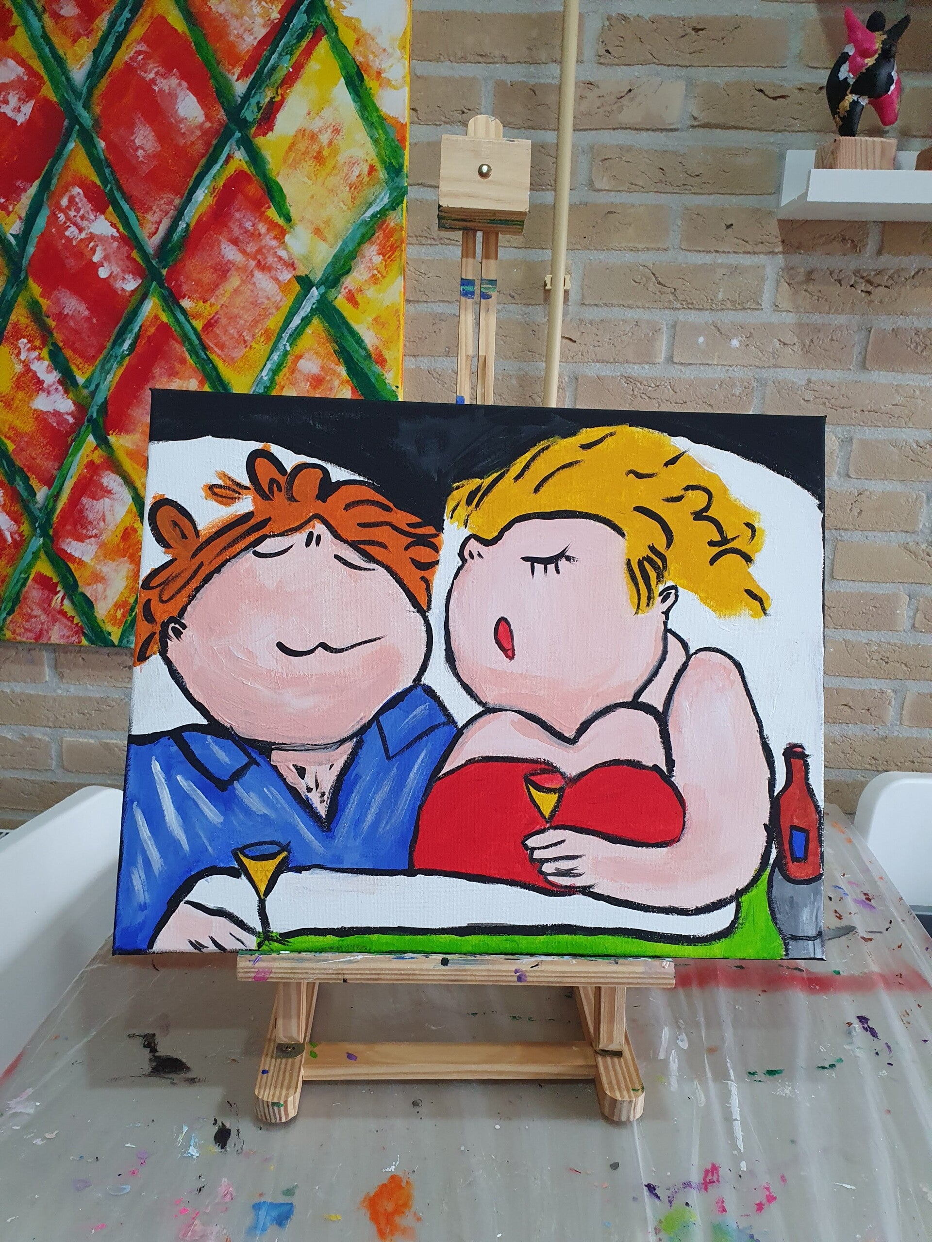 afdelingsuitje, macrame workshop, vriendinnen uitjes, beeldjes dikke dames, keramiek schilderen, taartsmaken, sieraden maken workshop, moeder dochter dag, vrolijk schilderij dikke dames, servies beschilderen, familiedag drenthe, porselein schilderen