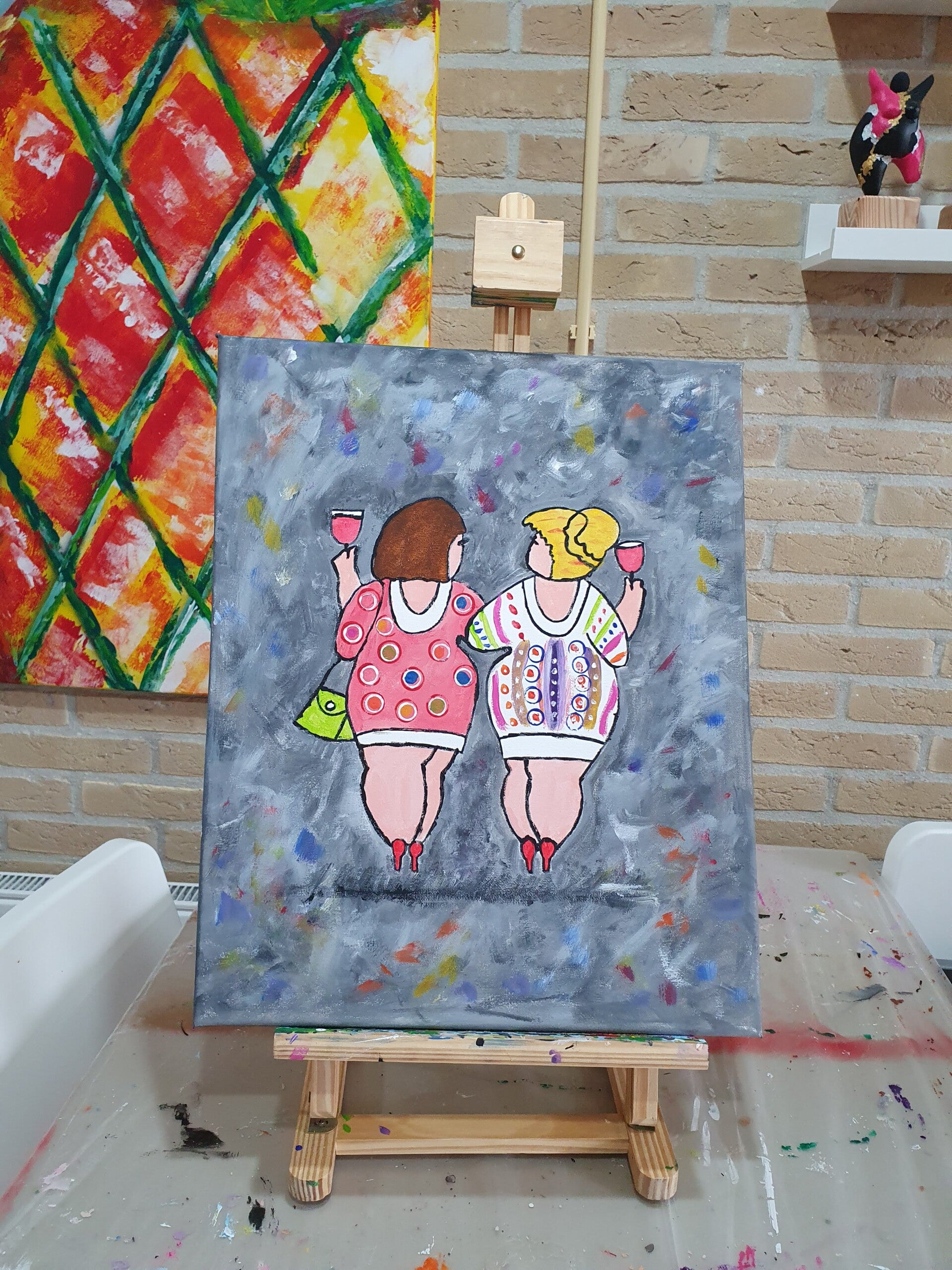 vrolijke koeien schilderijen, workshops creatief, cocodama, schilderen voor beginners voorbeelden, dikke dames schilderen, vrolijke schilderijen, workshop mozaieken, schilderen voorbeelden, beeldjes schilderen, workshop sieraden maken 2 personen